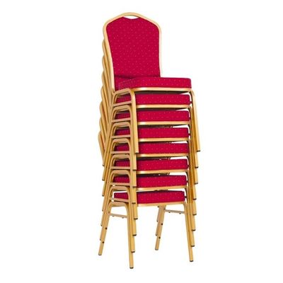 Buy Fabric Red Banquet Chairs Wedding Stackable Banquet Chairs Wholesale online manufacture