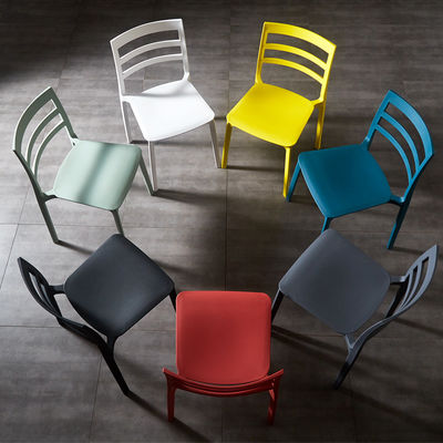 Buy Adjustable Full PP Stacking Plastic Restaurant Dining Chairs Popular Modern Outdoor Stackable Chairs G.W. 19.4kg 5pcs/ctn online manufacture