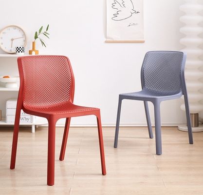 Buy Grey Plastic Stackable Outdoor Dining Chairs PP Plastic Rattan Dining Chairs online manufacture