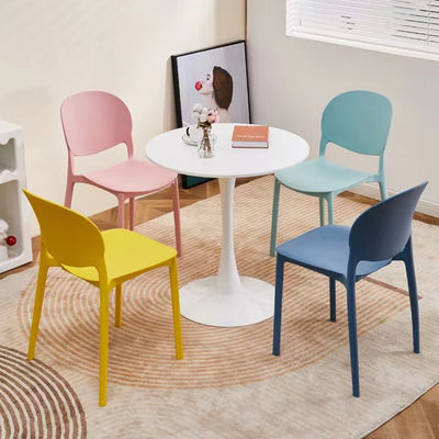 Buy Modern Stackable Full PP Plastic Dining Chairs in Popular Colorful Design Style for Kitchen online manufacture