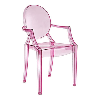 Buy Lovely Design Pink Ghost Chair With Arms Ghost Chiavari Chairs online manufacture