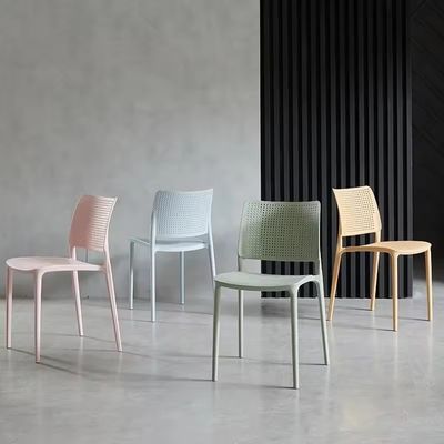 Buy Stackable Outdoor Dining Chair in Colorful PP Plastic Material for Modern Home Furniture W41.5*L55*H79 *SH45.5cm online manufacture