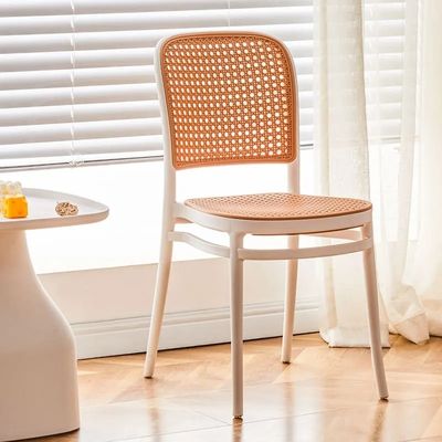 Buy OEM ODM Plastic Wicker Dining Chairs White Plastic Outdoor Dining Chairs For Hotel online manufacture