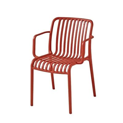 Buy Red Plastic Garden Dining Chairs Nordic Stackable Black Plastic Armchair online manufacture