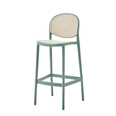Buy Home Balcony Rattan Bar Stool Chair Green Rattan Counter Stools Customized online manufacture
