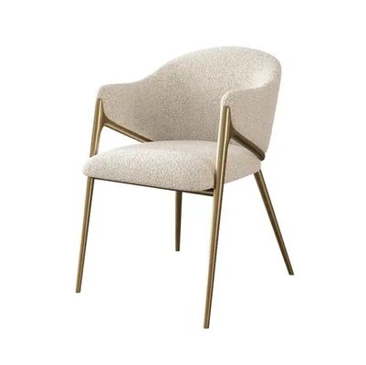 Buy Fabric Upholstered Dining Chairs With Metal Legs Luxury Design For Home online manufacture