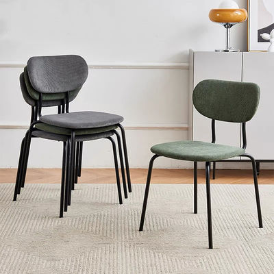 Buy Stacking Velvet Or Leather Dining Chair With Metal Legs Adjustable online manufacture