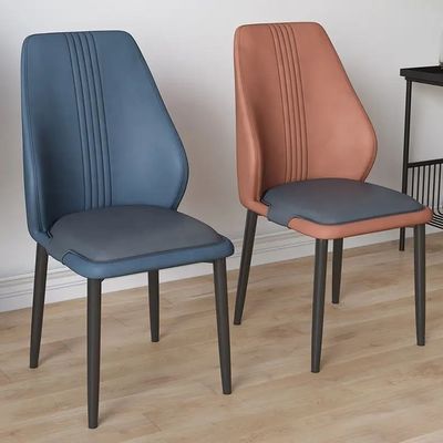 Buy Custom Upholstered Dining Chairs Orange Indoor Leather Upholstered Dining Chair online manufacture