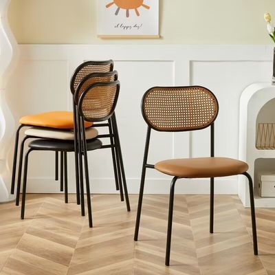 Buy OEM ODM Nordic Cane Dining Chair Black Rattan Dining Room Chairs online manufacture