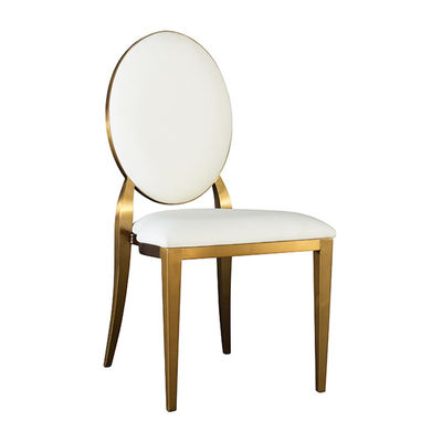 Buy Aluminum Gold Banquet Chairs White Ballroom Chairs Customized online manufacture