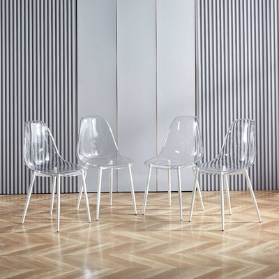Buy Bedroom Clear Lucite Dining Chairs Comedores Transparent Dining Room Chairs online manufacture