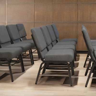 Buy Metal Stackable Padded Connecting Modern Church Chair For Theater online manufacture