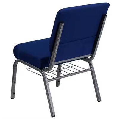 Navy Blue Church Chairs Fabric Stacking Church Chairs Modern Design