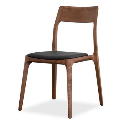 Armless DWooden Dining Chair Comfortable PU Leather Wood Dining Chair