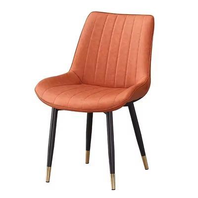 Modern Design Elegant Upholstery Dining Chairs with Metal Legs and PU Leather Product Size W55*D46*H83cm