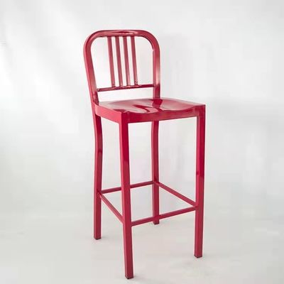 Coffee Shop Counter Metal Stools Red Metal Bar Stools For Outside