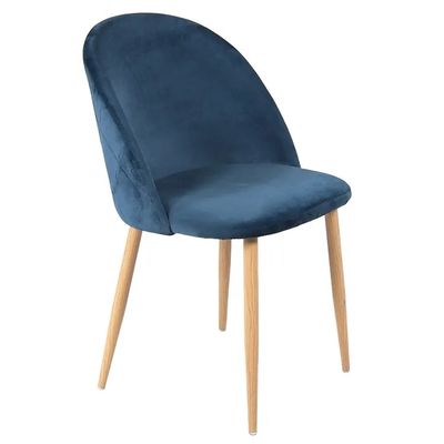 Customizable Wooden Legs Velvet Fabric Restaurant Chairs for Dining Room Furniture
