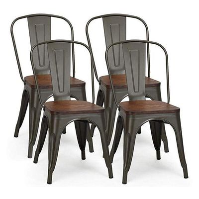 Cafe Tolix Style Dining Chairs Tolix Side Chair Stackable Metal Dining Chair