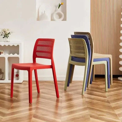 Specific Dining Chair Simple Style Stacking PP Plastic Chair OEM Colors 55*46*45*86cm for Dining Room