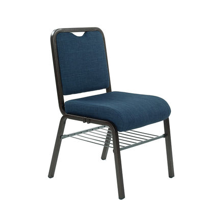 Modern Stackable Gray Church Chairs Metal And Fabric For Commercial Furniture