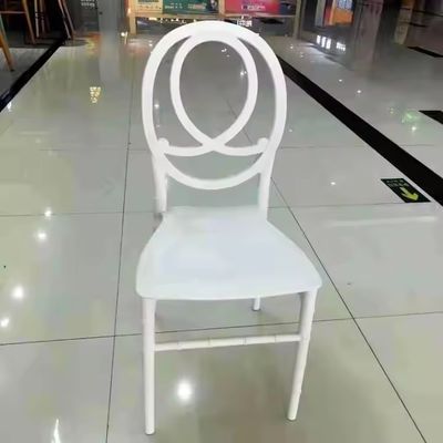 Luxury Modern Stackable Hotel Banquet Chair Chiavari Gold White Plastic
