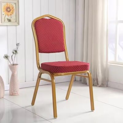 Stackable Gold Metal Iron Wedding Banquet Hall Hotel Chairs For Event Hotel