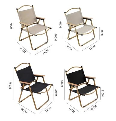 Outdoor Folding Camping Chair Kermit Style Square Tube Bold Leisure Seat Portable Foldable